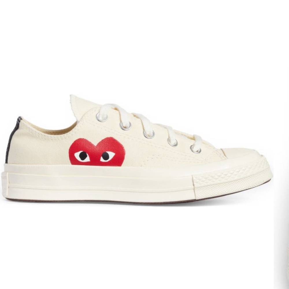 Comme des Garcons Cream and Red Sneakers - Picture 2 of 10